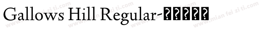 Gallows Hill Regular字体转换